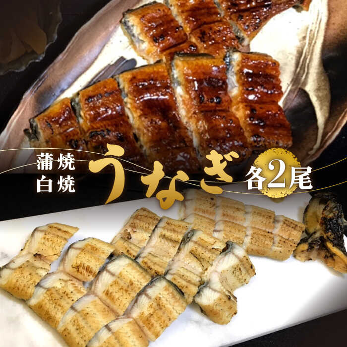 【須川屋台道場】うなぎ 蒲焼 2尾 ・ 白焼き 2尾 セット  / 南島原市 / はなぶさ [SCN009]