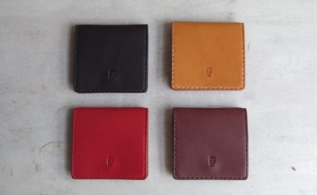 【坂田典子の革小物】てのひらサイズの革のコインケース ファッション小物 財布 雑貨 日用品  チョコ
