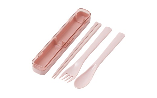 食洗機対応箸 スプーン フォーク カトラリーセット 【スモーキーピンク】TAC1  【携帯 はし 大人 お弁当 おしゃれ トリオセット トリオ】 スケーター 725937 奈良県 奈良市 skt067