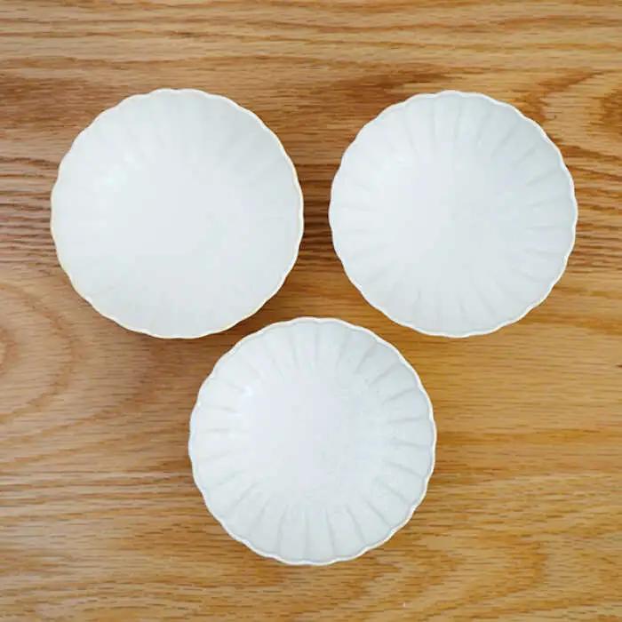 【波佐見焼】花しのぎ 丸小付 小鉢 （白） 3点セット 食器 皿 【団陶器】 [PB101] 波佐見焼