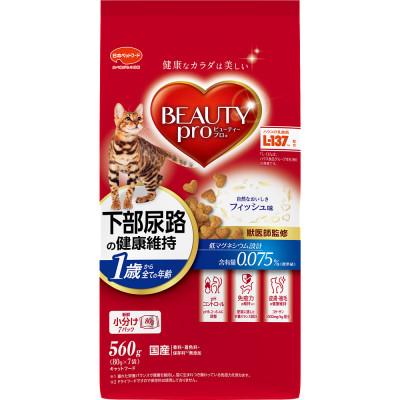 ふるさと納税 袋井市 【キャットフード】日本ペット　ビューティープロ　下部尿路の健康維持 560g(80g×7袋入)×10