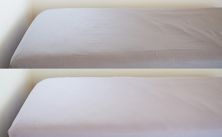 オーガニックコットン使用 和晒 ボックスシーツ SW 近江布団 ミント