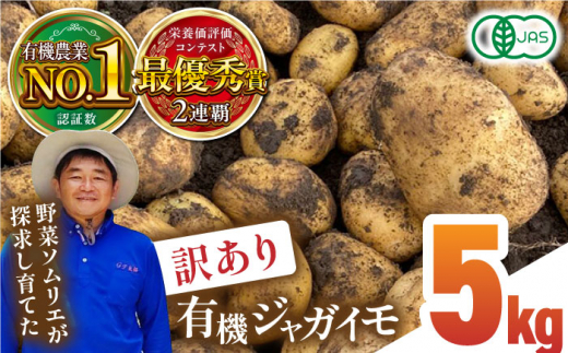 
【数量限定】【訳あり】有機 ジャガイモ 約5kg 規格外品 野菜 じゃがいも 馬鈴薯 有機JAS認定 オーガニック野菜 熊本県産 山都町産 産地直送 熊本直送【グリーンファーム矢部】[YDC005]
