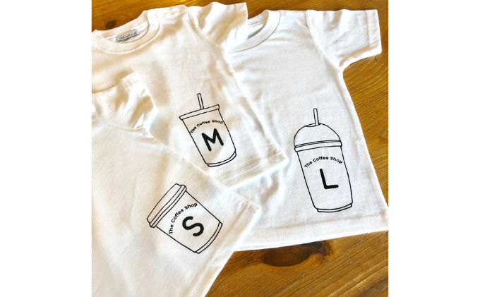 3人兄弟姉妹でおそろい/コーヒーカップ S×M×L プリント/ Tシャツ3枚組ギフトセット【出産祝い・誕生日・ギフト・プレゼント】（80cm×100cm×140cm）