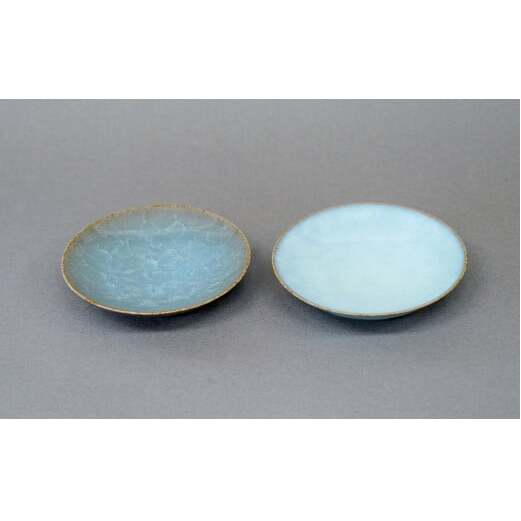 有田焼 貫入・月白小皿2色セット 青磁 食器 取皿 うつわ 作家 梶原大敬 茂正工房 A14-103_イメージ2