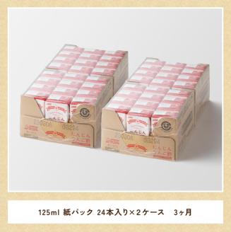  【3ヶ月 定期便 】サンA にんじんりんご酢 紙パック （125ml×48本）【 全3回 飲料 にんじん 人参 ニンジン りんご酢 黒酢 りんご果汁 紙パック 長期保存 備蓄 送料無料】