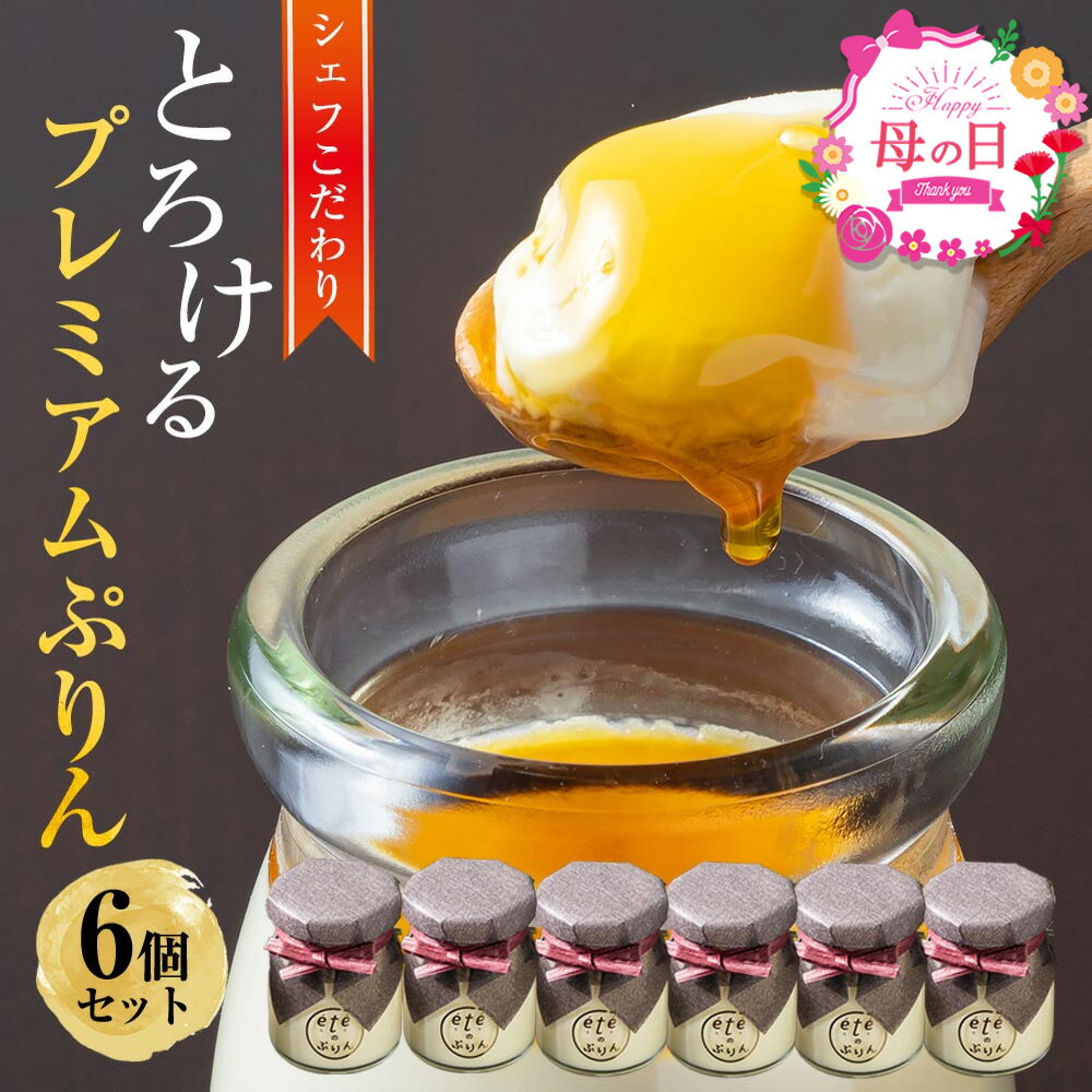 【ふるさと納税】【2026年5/9着】高評価★4.6以上 プリン『ビストロ・eteのプレミアムぷりん』6個 完全受注生産 フレンチシェフがこれ以上ない材料で作り上げた 最高級プリン≪ete スイーツ とろける シェフ手作り 生プリン 洋菓子 贈答 ギフト≫ふるさと納税 母の日ギフト