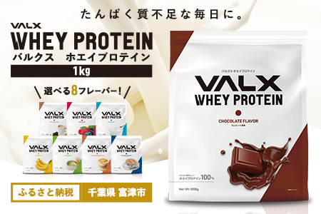 【定期便/毎月/計3回】VALX ホエイプロテイン 1kg チョコレート風味