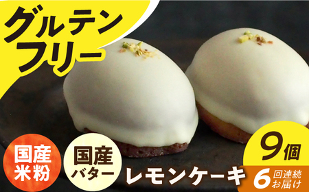 【全6回定期便】グルテンフリー レモンケーキ 9個[EBR007]  グルテンフリースイーツ スイーツ すいーつ 米粉 こめこ 焼菓子 詰め合わせ お菓子 レモンケーキ れもんけーき 長崎 冷凍 個包装 人気 ランダム おかし 定期便 定期 ていきびん