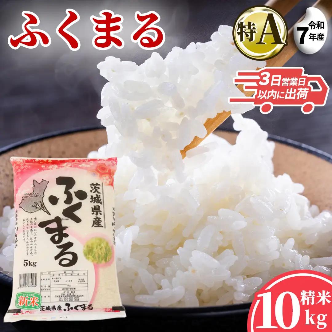 ＼特A獲得／ ふくまる 10kg (5kg×2袋)  令和7年産  スピード出荷 最短3～7営業日出荷 米 茨城県 中央産 桂農産 コシヒカリ 大粒 2026年 食味ランキング 最高評価 精米 産地直