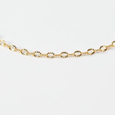 ふるさと納税 大津市 【K10イエローゴールド ペダルSチェーンブレスレット】17cm 可愛いが続く 上品アクセサリー |  | 02