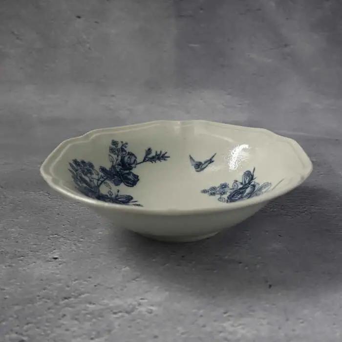 【美濃焼】Blue Rose 24cmプレート・17cmボウル 2形状 4点セット【Felice-フェリーチェ-藤田陶器】食器 鉢 パスタ皿 サラダボウル ワンプレート 花柄 [MBX052]