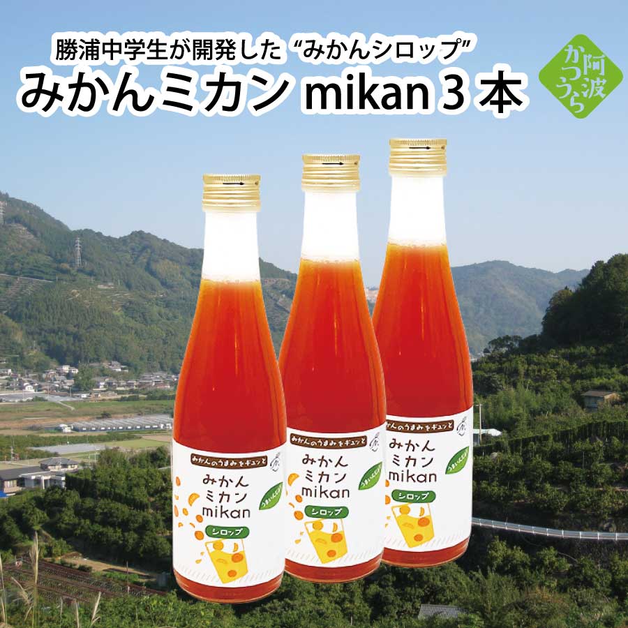 【ふるさと納税】勝浦みかんシロップ みかんミカンmikan 3本