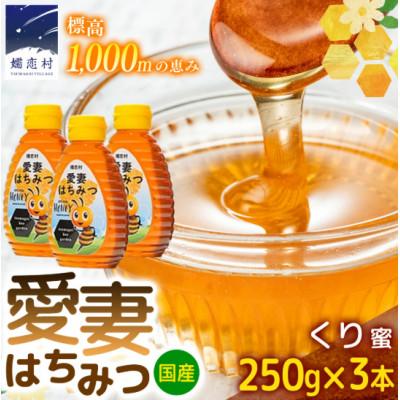 ふるさと納税 嬬恋村 嬬恋村 愛妻はちみつ ( くり ) 250g×3個セット
