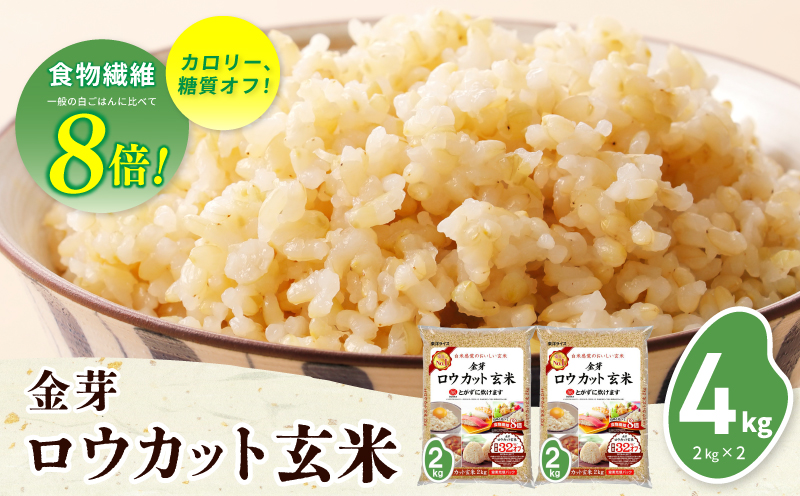 金芽ロウカット玄米 4kg【東洋ライス 2kg×2P お米 米 こめ 国産 小分け 大阪 泉佐野 大阪府 泉佐野市】