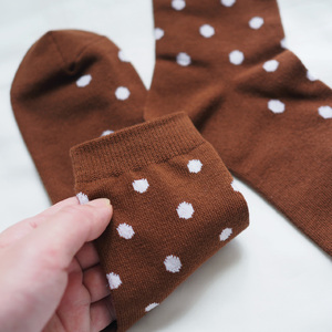 ショートソックス子供用（10～21cm）シンプル鹿ドット 7-272