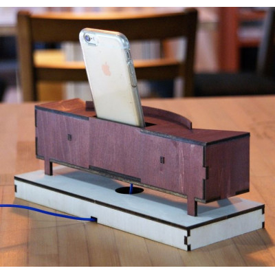 プラモデル感覚で組立ができる木製模型Paragon スマホスピーカー（電源不要）キット AS29C11 