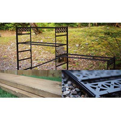 ふるさと納税 八尾市 マルチアイアンラック フレーム棚板3段分セット(キャンプ/アウトドア)H124 |  | 02