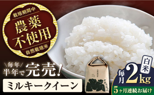 定期便 自然栽培 ミルキークイーン 2kg 白米 米 コメ 2キロ お米  長浜市 おにぎり 炊き込みご飯 人気 おすすめ