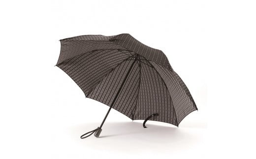【ふるプレ限定品】ネクタイ柄【紳士折りたたみ傘】晴雨兼用傘　ブラック×ブラウン 傘 雨傘 日傘 折りたたみ傘 紳士用傘 晴雨傘 兼用傘 手開き傘 UVカット傘  8本骨傘 山梨 富士吉田