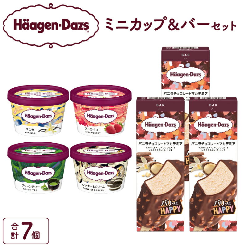 【ふるさと納税】ハーゲンダッツ 人気 ミニカップ バー セット アイスクリーム アイス スイーツ デザート お菓子 おやつ バニラ ストロベリー チョコレート 食べ比べ 牛乳 贅沢 お取り寄せ おすすめ ギフト プレゼント 北海道 浜中町 冷凍 送料無料