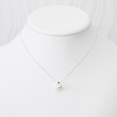 ふるさと納税 天草市 真珠 ネックレス 8-8.5mm ホワイトピンク 2月 アメシスト K18WG_S101-506 |  | 02