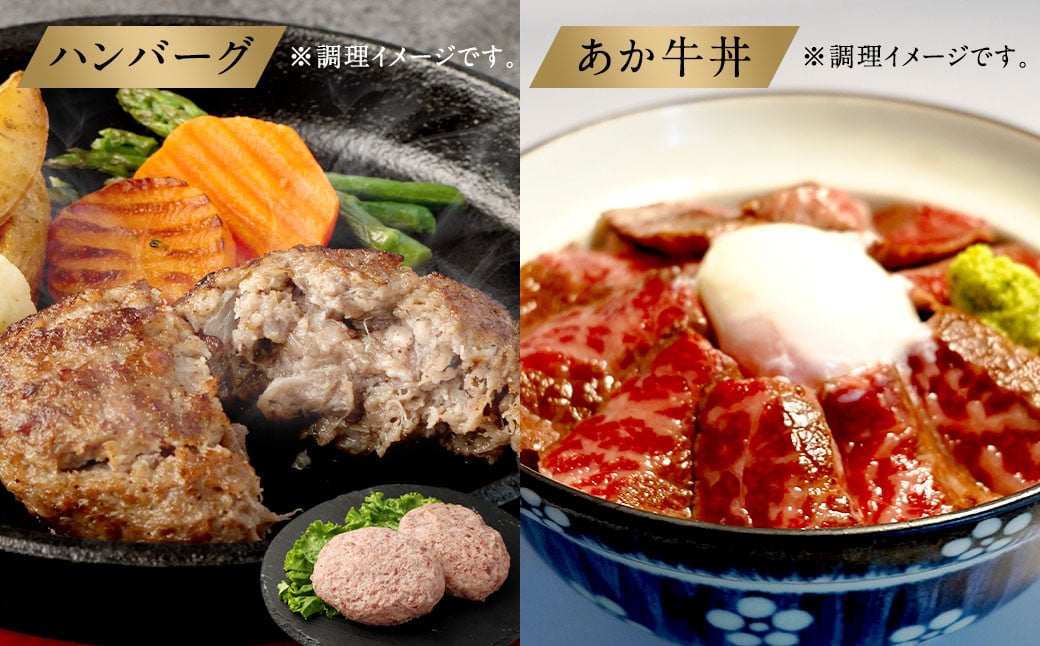 阿蘇あか牛 満喫セット （モモ・上カルビ・上ロース・サーロイン・ハンバーグ・丼）