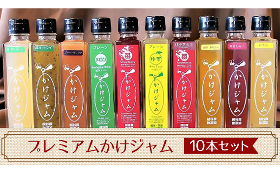 プレミアムかけジャム中びん10本セット ／ フルーツ 手づくり サラサラ かけるジャム 農福商連帯 エシカル消費 埼玉県 No.037