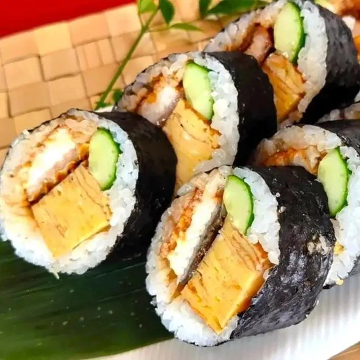 太巻き 鰻 巻き寿司 660g ( 330g × 2本 ) 手作り 鰻玉 たまご 石川 能登 羽咋
