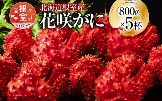 E-20006【12/14まで年内配送】 【北海道根室産】花咲かに800g×5尾(計4kg)