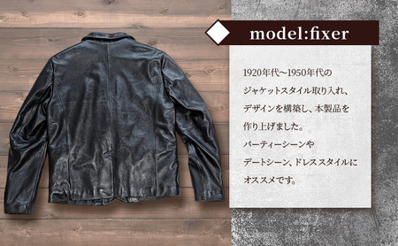 【Nappa Leather仕様】レザージャケット　[model:fixer]　ジャケット 革 皮革 レザー 皮製品 レザー製品 シープスキン シープレザー メンズ パキスタン M：ダークブラウン