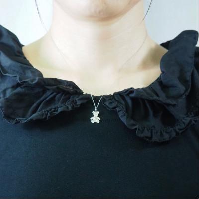 ふるさと納税 山梨県 プラチナ ダイヤモンド くま ペンダントネックレス　　　HH018781 |  | 03