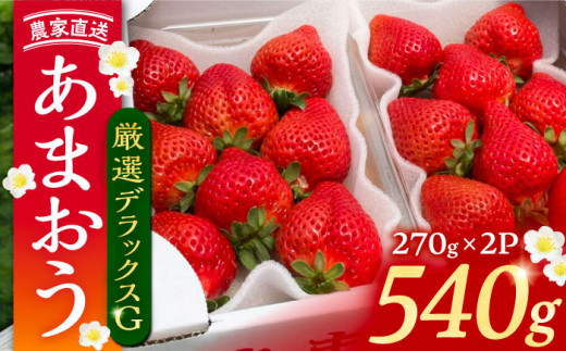 【2027年2月-4月発送】農家直送 あまおう 厳選デラックスG 540g（270g以上×2パック）土耕栽培《豊前市》【内藤農園】[VAB015] あまおう先行予約 DX 果物 いちご あまおう いちご DX イチゴ 苺 果物 くだもの フルーツ