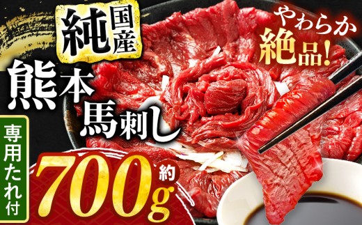 希少な 純 国産 赤身 馬刺し 約700g タレ付き 馬肉 ブロック | 肉 にく お肉 おにく 馬 馬刺 熊本県 玉名市