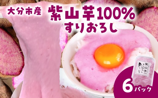 紫山芋100％すりおろし 100g×6袋 野菜 山芋 紫山芋 100% さとやま農園 とろろ すりおろし 冷凍 農薬化学肥料不使用 健康 とろろかけご飯 瞬間冷凍 真空パック K10030