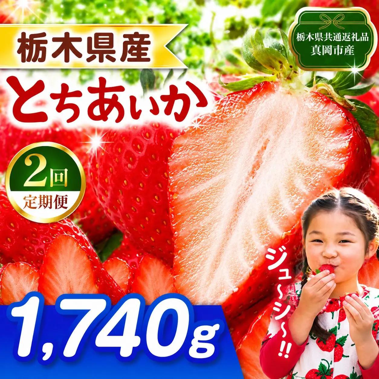 【栃木県共通返礼品】【先行予約】【定期2回】とちあいか 1740g | 栃木県 那珂川町 