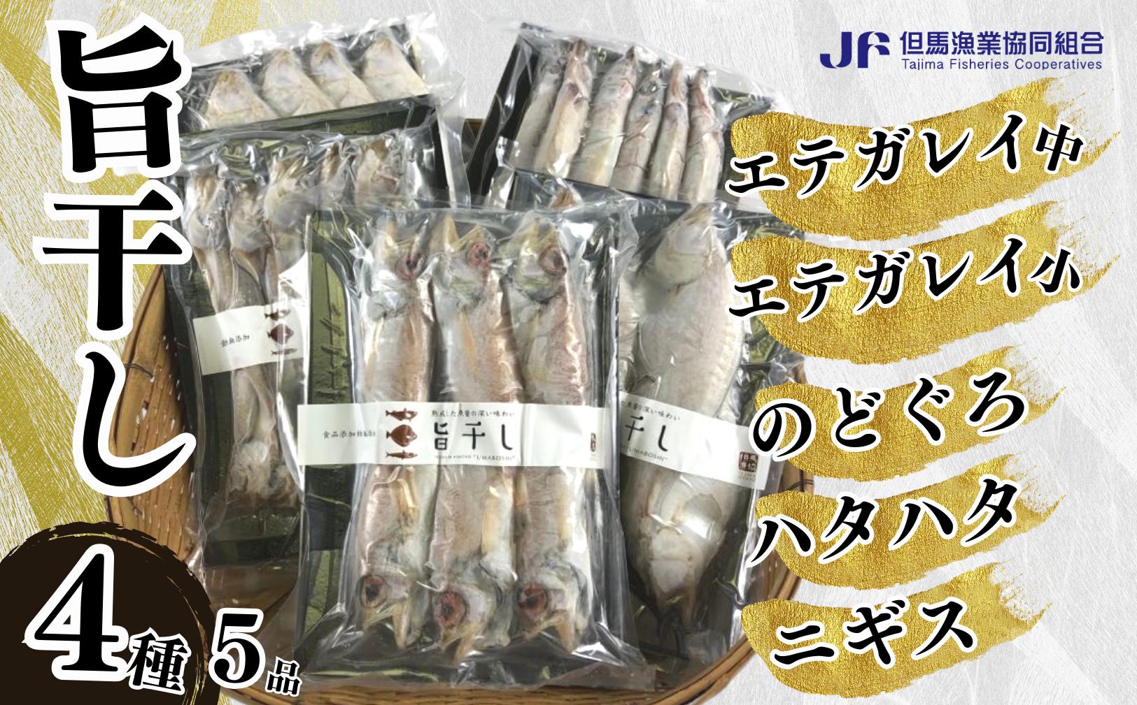 【旨干し4種5品セット】エテカレイ のどぐろ はたはた ニギス 干物 03-12