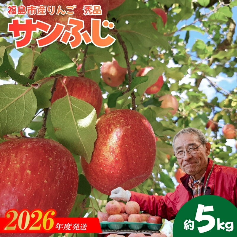【ふるさと納税】No.2966 ししどりんご園　りんご「サンふじ」約5kg 秀品【2026年度発送】