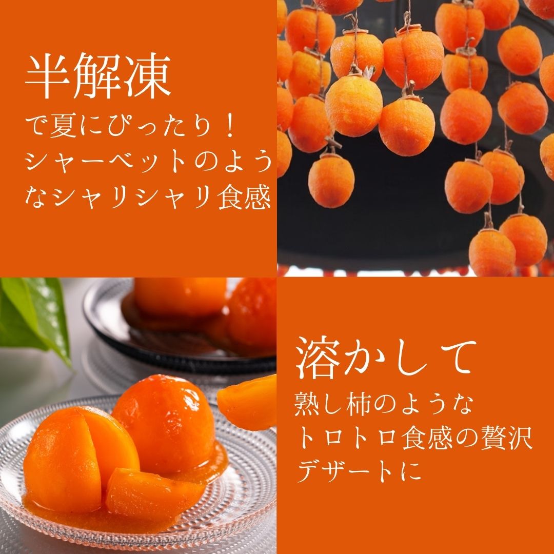 長野県高森町産市田柿を使用 夏のデザート「橙柿（だいだいがき）」６個 信州 南信州 柿 干し柿 かき 高級 和菓子 天然スイーツ 和スイーツ スイーツ ひんやり シャーベット 自然の甘味 戸田屋