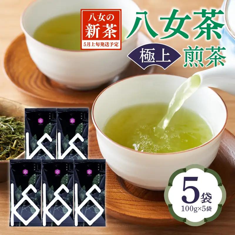 【2026年新茶】八女茶 極上煎茶 100g×5袋 茶 お茶 新茶 八女茶 煎茶 緑茶 極上 福岡県 八女市 068-022