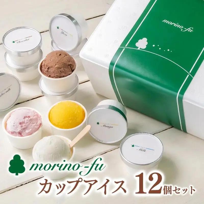 【もりのふうオリジナル】5種類（定番＋季節限定）カップアイス12個セット アイスクリーム＜41-3a＞