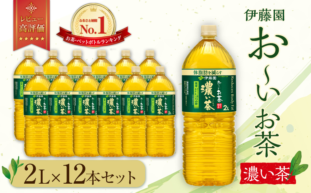 お～いお茶　濃い茶2L　12本セット 222232_AT041