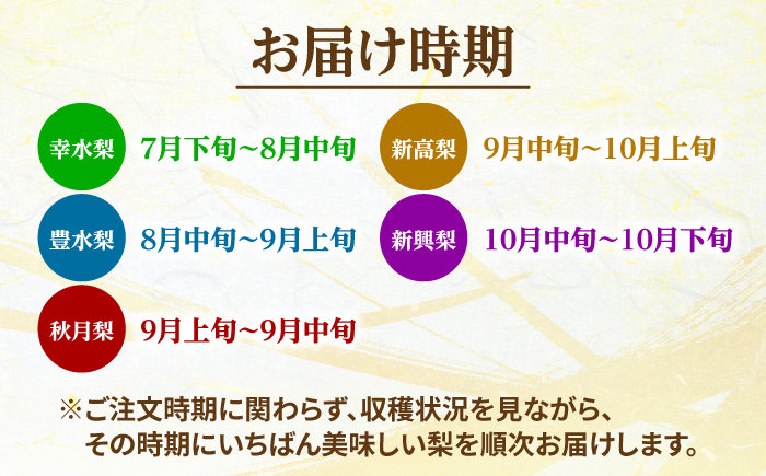 【先行予約・25年7月以降発送】 旬の日田梨お届け便 約5kg(幸水、豊水、秋月、新高、新興) 　日田市 / 南国フルーツ株式会社 なし 梨 果物 フルーツ [ARET008]