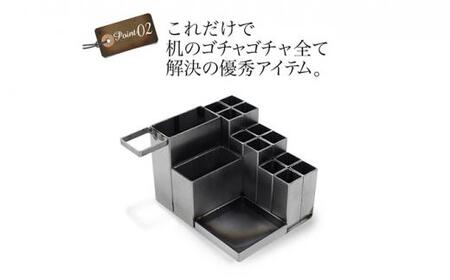 monoKOZZ アイアンペンスタンド 角・フック右【スノーホワイト】アイアン雑貨 おしゃれ ペン立て かっこいい デスク収納