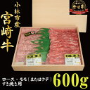 【ふるさと納税】【産地直送】小林市産宮崎牛すき焼き用食べ比べセット 600g（産地直送 宮崎県産 国産 牛肉 宮崎牛ロース モモ ウデ すき焼き用 スライス 送料無料)