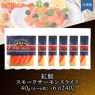 ふるさと納税 ひたちなか市 紅鮭スモークサーモンスライス 40g×6パック お取り寄せグルメ カルパッチョ おつまみ |  | 03
