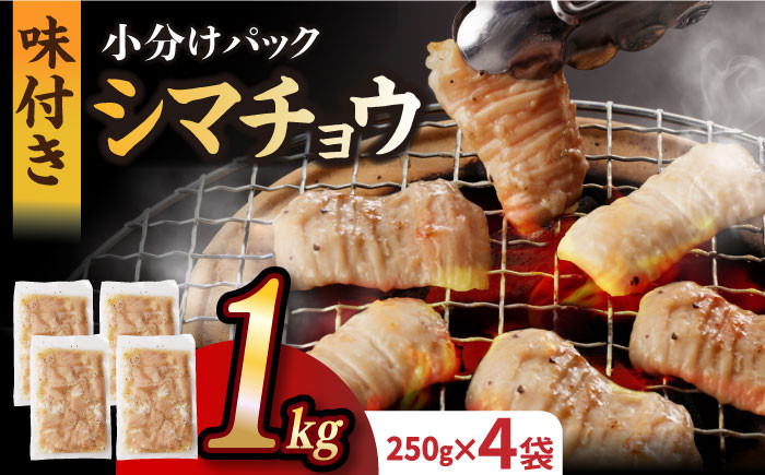 
                  【塩だれ】九州産和牛 ホルモン シマチョウ 1kg（250g×4袋）長与町/岩永ホルモン [EAX104] ホルモン焼き 国産 牛肉 ホルモン ほるもん シマチョウ しまちょう 小分け 味付き 冷凍 焼肉 焼き肉 和牛 塩 しお 牛
                