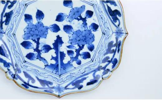 有田焼 輪花プレート 牡丹唐草 まるぶん A40-255