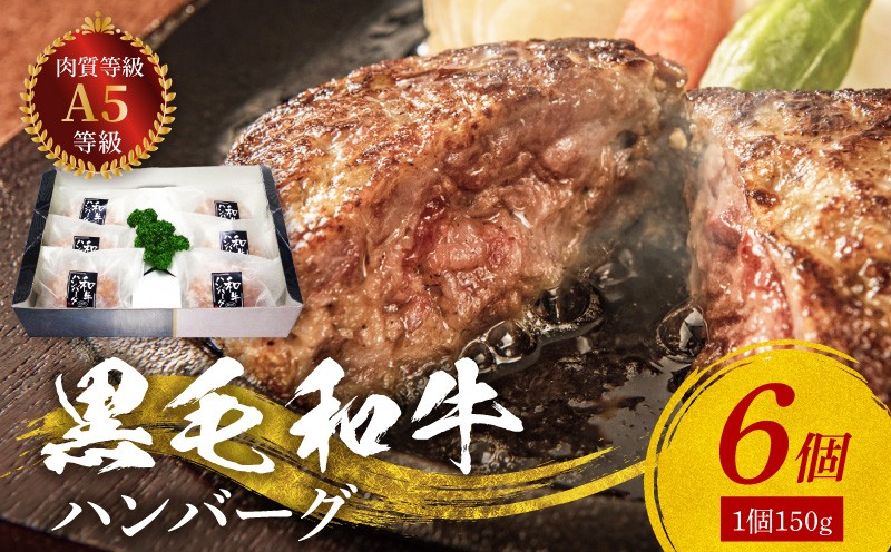 
S001-019_黒毛和牛100% ハンバーグ 6個セット
