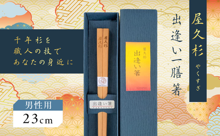 屋久杉 出逢い 一膳 箸 男性用（ 23cm ） K042-007_2
